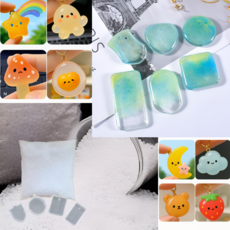 스프라우트 물에 녹는 플라스틱 클레이 점토 키링 만들기, 300g 세트, 1세트, 불투명