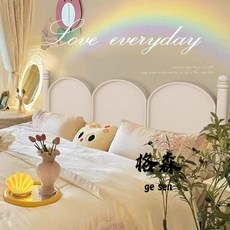 【格森】輕奢北歐白色全實木雙人床 - 現代簡約奶油風主臥室大床, 實木床-靜音款,1500mm*2000mm框架結構