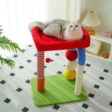 레브펫 고양이 푸딩하우스 미니 캣타워, 1개, 혼합색상