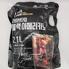라이브타임 블랙아메리카노 대용량커피 파우치음료 2.1L리터, 2.1L, 1개입, 2개