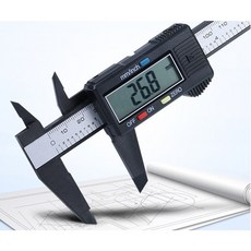 디지털 LCD 버니어 캘리퍼스 - 전자식 측정기 - 초정밀 내외경 깊이 측정기, 1개