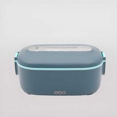 예쁜 도시락통 발열 휴대용 소풍 피크닉 회사용, 노랑+식기+가방 12v/24v/220v