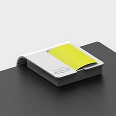 FW 포스트잇 디스펜서 세트 책상 클립 집게 메모지 화이트, 1개