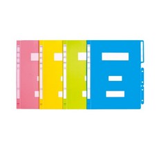 위즈오피스 P.P 스티커 정보파일, 노란색, 10개