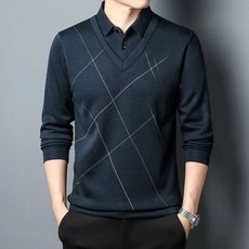 긴팔 카라 티셔츠 니트 반팔 라운드 PK 폴로클럽 FGS 쿨티, A. 블루 얇은 모델