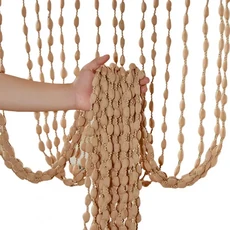 장식 디바이더 커튼 스트링 비드 커튼 레트로 스타일 룸 디바이더 프라이버시 커튼 (홈 복도 출입구 거실용