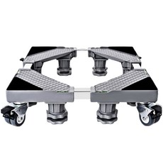 洗衣機底座/洗衣機置物架/帶煞車輪底座/加高底座/防震靜音/層架置物架, 1套, 灰色