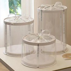 투명박스 포장 선물 케이크상자 30개입 원형박스 대형, 1개, 라운드 화이트 창문 포함