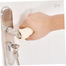 문손잡이 보호커버 나선형 폼 소재 현관문 안전 손잡이 충격방지 도어 핸들 가드 실리콘 보호대, 브라운