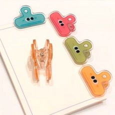 컬러 캐릭터 아크릴 집게 디자인 칼라 클립 문구용 문서 서류 페이퍼 바인더 과자봉지 홀더