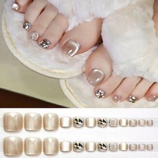 MoodroAll 셀프 네일 자석젤 패디팁 24p, 1개, 008. 베이지 로맨스