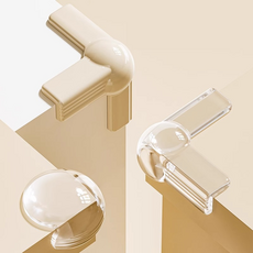 말랑베이비 프리미엄 이중쿠션 모서리 코너 보호대, O타입, 밀크베이지