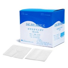 의료거즈 대한 멸균거즈 Y타입 60매 Y거즈 가아제 꺼즈 외과거즈 일회용거즈 소독거즈, 1개