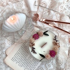 취향 드라이플라워 소이캔들 만들기 세트 DIY, 메리고크리스탈, 스타티스세트, 가든스윗피, 1개