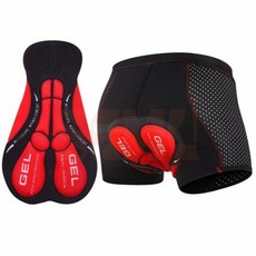 3D 자전거 쿠션 팬츠 L 레드 자전거뽕바지