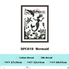 달요정 (1) 크로스 스티치 키트 아름다운 여성 18ct 카운트 프린트 캔버스 자수 DIY 바느질, 01 14ct unprint canvas, 1