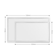 簡約超薄汽車後視鏡，兩種尺寸可選，易於安裝, 1個, 小鏡子6.5*11公分