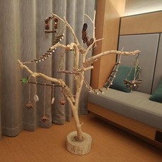 앵무새횟대 새놀이터 스탠드 새장용품 대형 소품, 1개, 0.9m 가지 나무 받침대+가지+삼베