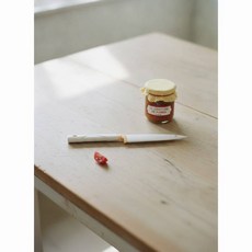 STC 심플 과도 주방용 과일 칼 캠핑용 미니 과도 스테인리스 칼, 1개, 아이보리