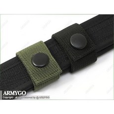 ARMYGO 勤務扣帶(小款) 登山背包配件 輕巧耐用 戶外裝備固定, 黑色, 1個
