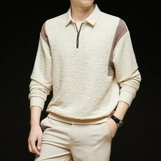 長袖polo衫男透氣休閒男生運動防寒防風修身大尺碼工作衫打底衫長袖上衣高爾夫球衫爸爸商務內搭長版春秋天中年寬鬆翻領男款男士男裝polo衫長袖t恤發熱衣