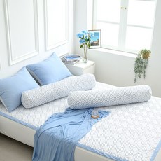 온다쿨 냉감 바디필로우 롱쿠션, 바디필로우 커버만 (그레이). 트위니패턴