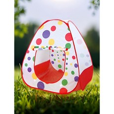 어린이 텐트 방 아기 놀이집 볼 유아용 수영장 장난감, 80x80x90cm, 빨간 점