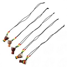 미니 잠비 드러머 개성 젬베 펜던트 타악기 목걸이 아프리카 핸드 드럼 장난감 1 개, 1개