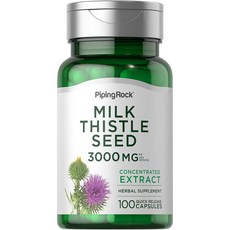 파이핑락 밀크 씨슬 씨드 3000mg 캡슐, 100정, 4개