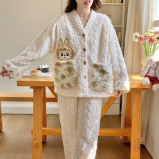 【 臺灣\齣貨 】珊瑚絨月子服 鞦鼕款 産後懷孕期 孕㛿睡衣 鼕季加厚加絨 産㛿哺乳傢居【秦小姐精品店】