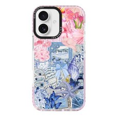 ChiCaseVer for iPhone 15 Case Whimsical Black Cat with Aesthetic Pink Roses Floral Cute Soft Sli