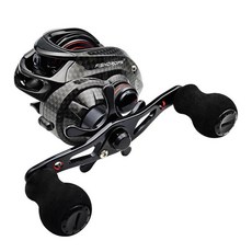 FISHDROPS Baitcaster 릴 9+1BB CNC 알루미늄 스풀 마그네틱 브레이크 시스템 미끼 캐스터 릴 고속 기어 비율 7.0:1 매우 부드러운 로우 프로파일, 왼쪽 - 카본 블랙, 1개