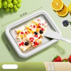 도랑가게 철판아이스크림판 아이스크림 아이스크림팬, 304 스테인리스 스틸 [프루트그린], 기본 색상