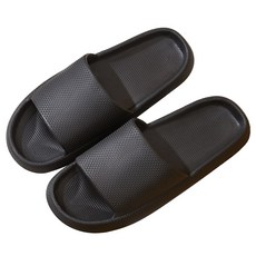 미끄럼방지 층간소음 경량슬리퍼, 1세트, 블랙