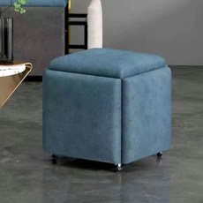 TixPra 가정용 5in1 분리형 스툴 다용도 큐브 스툴, 1개, 블루