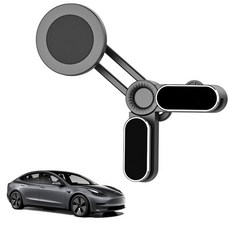 차량 및 모니터 스크린용 범용 마그네틱 스크린 클립 폰 마운트 - 강력한 360° 회전 가능한 홀더 Mag-Safe와 호환 자동차 인포테인먼트 노트북 PC 디스플레이용(