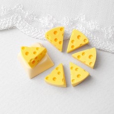 비즈아이 [6423-23]아크릴 키캡파츠 탑꾸재료 미니치즈 12.7x14.8mm 1개
