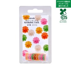 莫莫日貨 Bande 2022新品 日本原裝進口 和紙膠帶 彩色金平糖 BDA647 手帳裝飾必備 自由搭配 輕鬆打造獨特風格, 1個