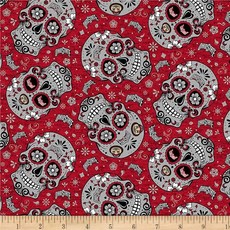 NCAA 오하이오 주립 버케이즈 설탕 해골 면직물 야드 단위로 판매