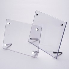 투명 아크릴 액자 스탠드 메뉴판 안내판 게시판 A3 A4 A5 A6, 1개, 헤어라인형 다보액자