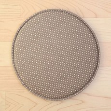 벨벳 무지 원형 (고정끈포함) 방석/의자방석, 2. 회색 점 직경 33cm, 1개