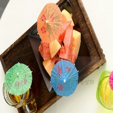 일룡상회 우산모양 과일 칵테일 꽂이 과일꼬치이쑤시개