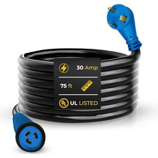 RV 125볼트 30암페어 x 75인치 TT-30 L5-30 어댑터 연장 코드 발전기 캠퍼 - 95472