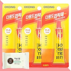 오공 다용도 접착제 601T 30ml 3개(+하늘선물 물티슈 10매)