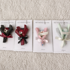 4종세트 로맨틱 조화 꽃다발 편지지 엽서카드, 4개, 혼합색상
