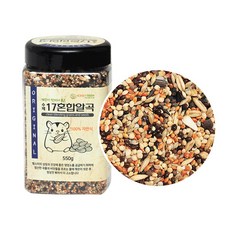 허니팜 수제 17 혼합 세척 알곡 햄스터 사료, 550g, 1개