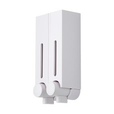 生活采家 壁掛給皂機 沐浴乳架, 1個, 250ml經典白雙孔(含內管), 經典白