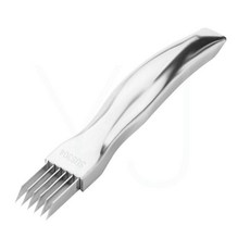 臺灣爆品-多功能魷魚切花刀豬皮雞胗改刀器可調深度打花刀腰花多刀片切菜, 1個, 魷魚刀1把【6刀固定】