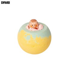 DFMEI兒童泡澡球溫和泡泡浴球精油沐浴球氣泡彈玩具浴鹽球, 1個, 100刺蝟茶樹味浴鹽球:如圖