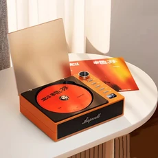 전문 CD 플레이어 내장 스피커 스테레오 헤드폰 및 리모컨 LED 스크린 블루투스 U 제품 3.5mm, 04 오렌지